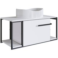 Gabinete Susp E Cuba Marmore Sintetico P1019X941012 Branco Branco PP