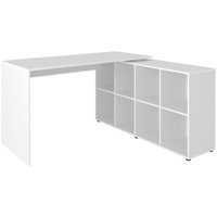 Escrivaninha Mesa Escritorio 8 Nichos NE6 Branco Arty