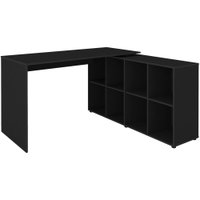 Escrivaninha Mesa Escritorio 8 Nichos NE6 Preto Arty