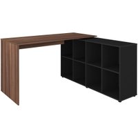 Escrivaninha Mesa Escritorio 8 Nichos NE6 Ipe Preto Arty