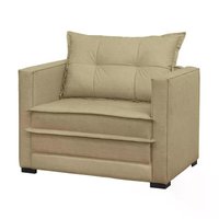 Poltrona Cama Londres Suede Bege D'monegatto