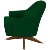 Poltrona Decorativa Base Giratoria Em Madeira Dakota SL 947 Moll