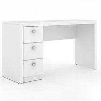 Escrivaninha 03 Gavetas Reversível ME4102 Branco Tecno Mobili