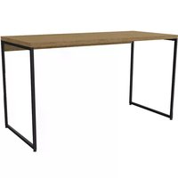 Mesa Escrivaninha 136cm Industrial Crome LI003 Freijo Preto Kappesberg