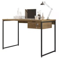 Mesa Escrivaninha Com Gaveteiro Industrial Crome LI002/005 Freijo Preto Kappesberg