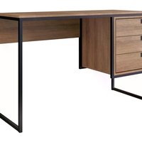 Escrivaninha Estilo Industrial 3 Gavetas Mel PP Milani Store