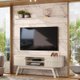 Painel E Rack Piso Teto TV 75 244x208 cm 7181 Calacata Off White MDT