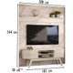 Painel E Rack Piso Teto TV 75 244x208 cm 7181 Calacata Off White MDT
