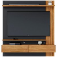 Painel Home Suspenso TV 65 Polegadas Juriti Noce Milano Preto CLB