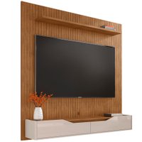 Painel Frisado Suspenso Tv 60 Pol 160 Cm 011090 Cedro Off White DCASA