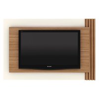 Painel Para Tv 65 Polegadas 180cm PL3001 Natural Off White Tecno Mobili