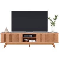 Bancada Rack TV 75 Pol 218 cm Fortaleza Freijo CLB