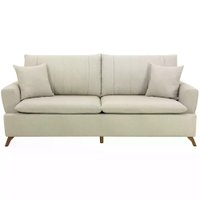 Sofa 3 Lugares 200 cm Eron Linho Cru Vazzano