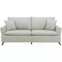 Sofa 3 Lugares 200 cm Eron Linho Bege Vazzano