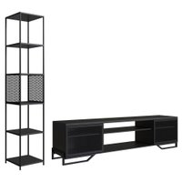 Rack 180 Cm 2 PT Estante Prateleira Industrial 27X23 Preto PP
