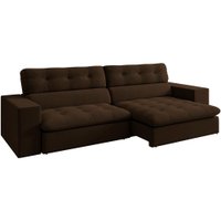 Sofa Retratil E Reclinavel 3 Lugares 218 cm Eldorado SL 942 Veludo Moll