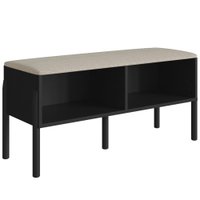 Sapateira Banco Oslo Pes em Madeira Nero Artesano.