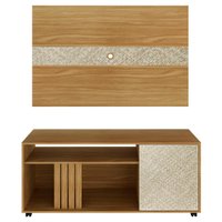 Rack E Painel Para Tv 42 Polegadas PA2913xR1481 Natural Palha Tecno Mobili