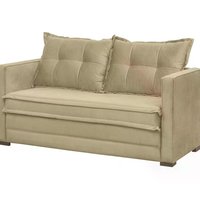 Sofa Cama 02 Lugares Londres Suede Bege D'monegatto