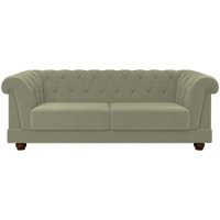 Sofa 3 Lugares 220 cm Ponteio Veludo SL 940 Moll