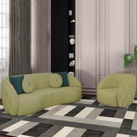 Jogo Sofa 288 cm 4 Lug E Poltrona 1 Lug Passion TCE 1027 Linho Moll