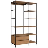 Closet Roupeiro Industrial 02 Gvt 180 Cm P1025 Mell Preto PP