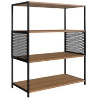 Estante Estilo Industrial 94 Cm Com Tela P1024 Preto Mell PP