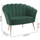 Kit Namoradeira e Poltrona Decorativa 7050X7049 Veludo Verde Dmobiliario