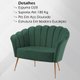Kit Namoradeira e Poltrona Decorativa 7050X7049 Veludo Verde Dmobiliario