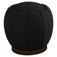 Puff Puf Para Sala Base Metal Chocolate Tull Veludo SL 944 Peer