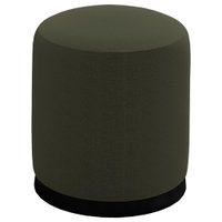 Puff Puf Para Sala Base Metal Preto Saien Linho SL 74 Peer
