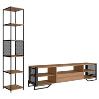 Rack 1 Gaveta Estante Com Prateleira Industrial 17X23 Mell Preto PP