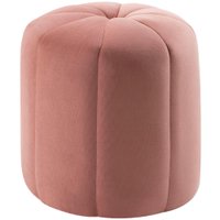 Puff Puf Para Sala P09 Veludo Rosa Dmobiliario