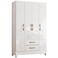 Guarda Roupa Solteiro 4 Portas 0410 Branco Moval