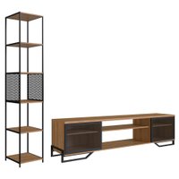 Rack 180 Cm 2 PT Estante Prateleira Industrial 27X23 Mell Preto PP