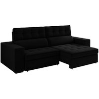 Sofa Retratil E Reclinavel 3 Lugares 218 cm Evidence SL 944 Veludo Moll