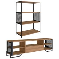 Rack 180 Cm Gaveta Estante 77 Cm Industrial 17X24 Mell Preto PP