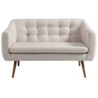 Sofa 2 Lug Pes Tauari 135 cm 7017 Linho Bege Dmobiliario