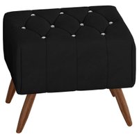 Puff Puf Para Sala Pes Madeira Trit Veludo SL 944 Peer