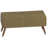 Puf Puff Para Sala 100 cm Pes Madeira Trit Veludo SL 945 Peer
