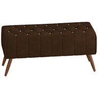 Puf Puff Para Sala 100 cm Pes Madeira Trit Veludo SL 942 Peer