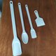 3 Colheres Grande para Restaurante Cozinha Industrial 59cm Plásticas Brancas Cinquetti
