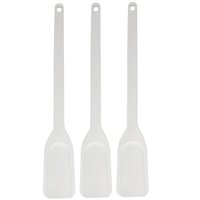 3 Espátulas Restaurante Reta Industrial Estreita 49,5cm Branca Cinquetti Plástica