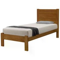 Cama Solteiro Madeira Maciça Lara Imbuia AT Moveis