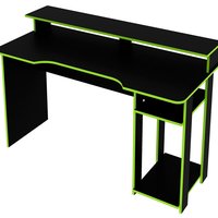 Mesa Para Computador Gamer ME4153 Preto Verde Tecno Mobili