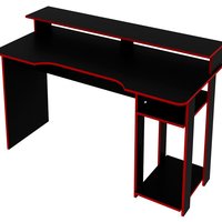 Mesa Para Computador Gamer ME4153 Preto Vermelho Tecno Mobili