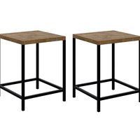 Kit Com 02 Banquetas Baixas Steel Quadra 27815 Vermont Preto Fosco Artesano