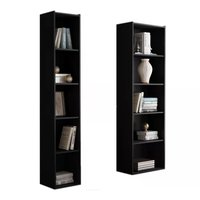 Kit 2 Estantes Livreiro Janaina E Luiza Preto REAJL Moveis