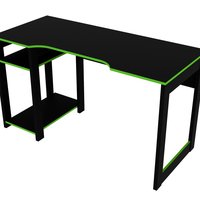 Mesa Para Computador Gamer ME4152 Preto Verde Tecno Mobili