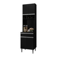 Paneleiro Duplo 4 Portas 61cm Andreia Preto REAJL Moveis